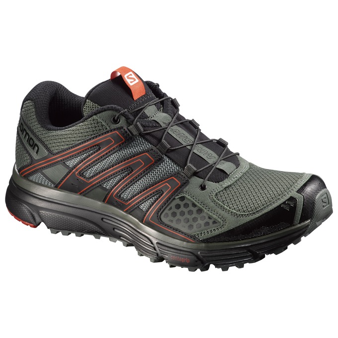 SALOMON UK X-MISSION 3 - Mens Trail Running Shoes Olive/Black,UDLY79401